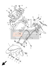 5YPF151101P1, Spatbord, Voor, Yamaha, 0